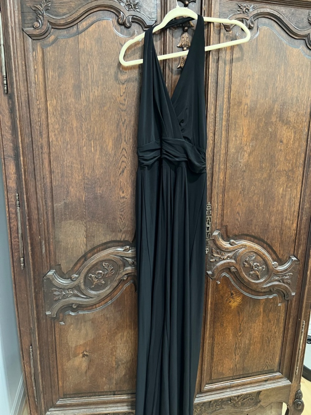 Black Halter Maxi pantsuit  - Women